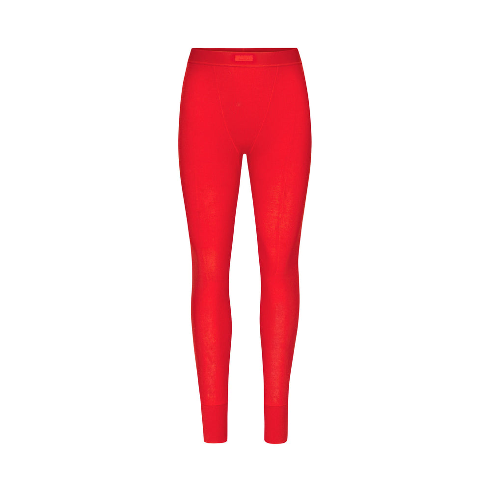 Skims COTTON RIB Leggings Rood | KTS-259810