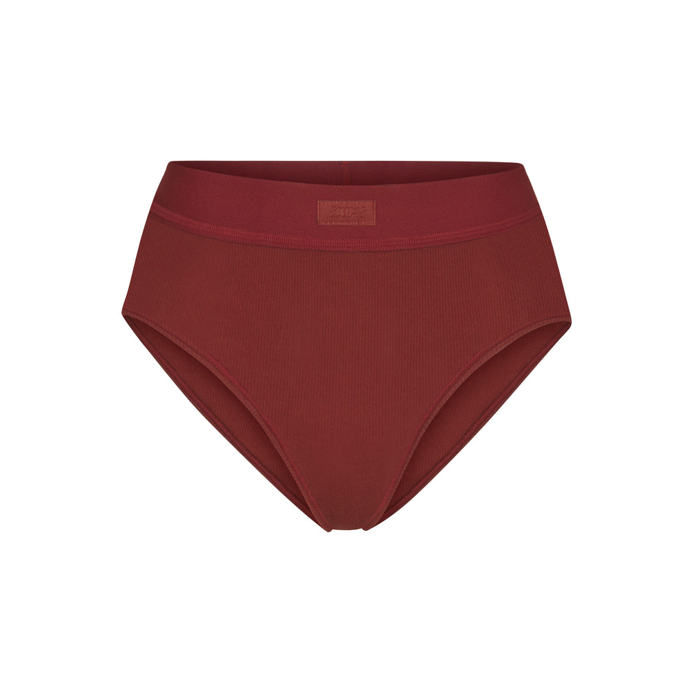 Skims COTTON RIB MID RISE Brief Dieprood | WMR-548012