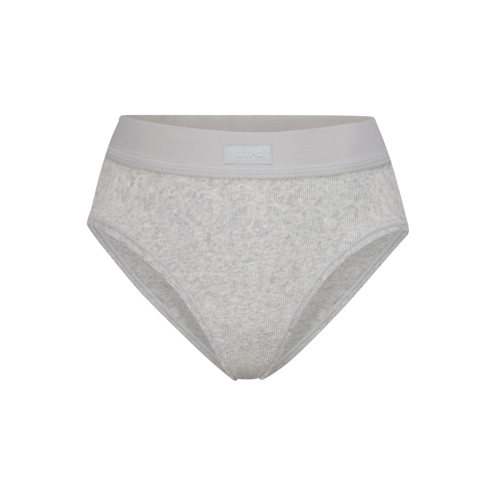 Skims COTTON RIB MID RISE Brief Lichtgrijs | DJG-681450