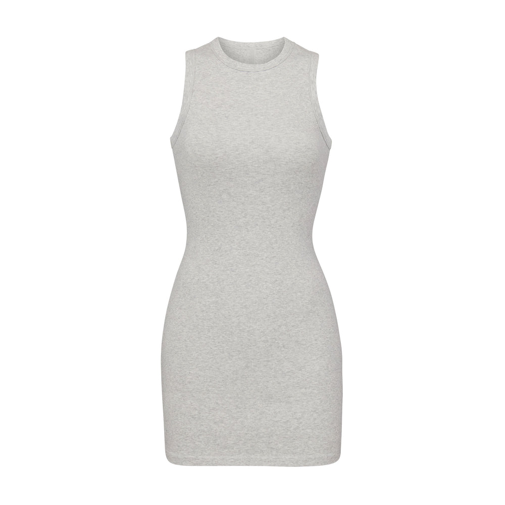 Skims COTTON RIB TANK Dress Lichtgrijs | YCJ-940685