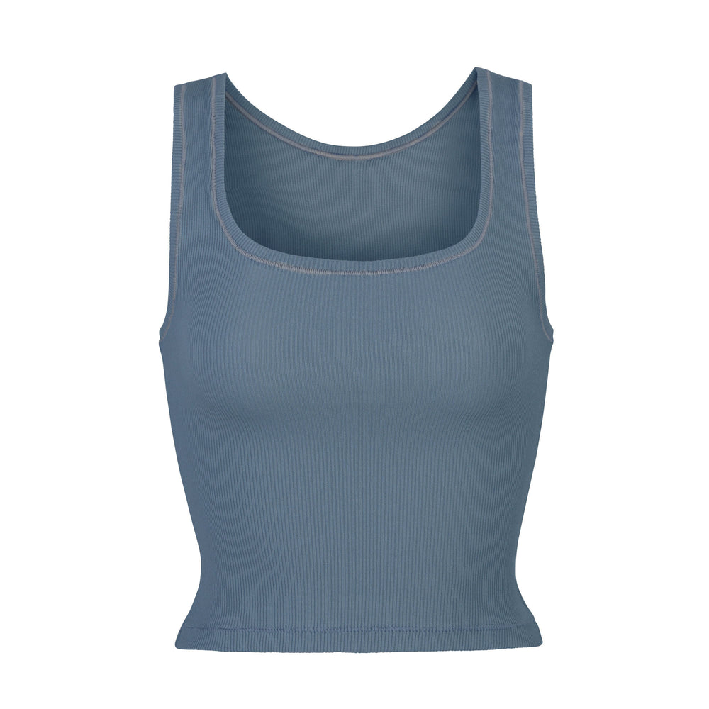 Skims COTTON RIB Tank Blauw | KLB-106729