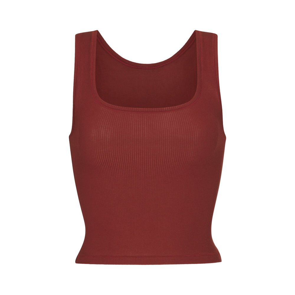 Skims COTTON RIB Tank Dieprood | UDO-583942