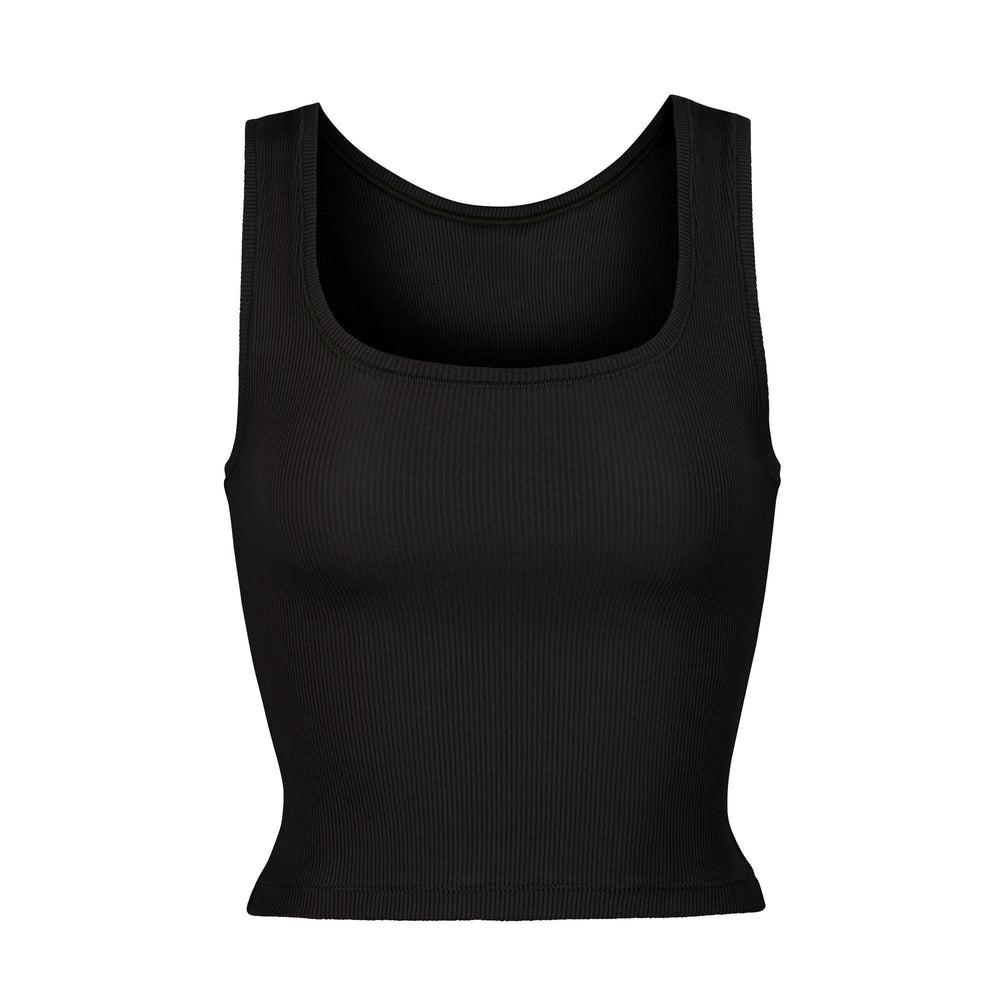 Skims COTTON RIB Tank Zwart | DHN-184309