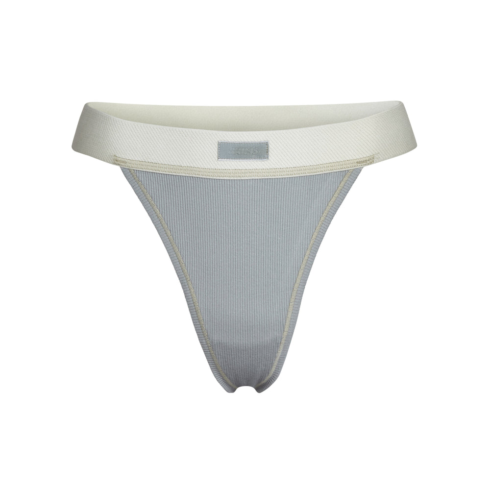 Skims COTTON RIB Thong Blauw | EIX-492385