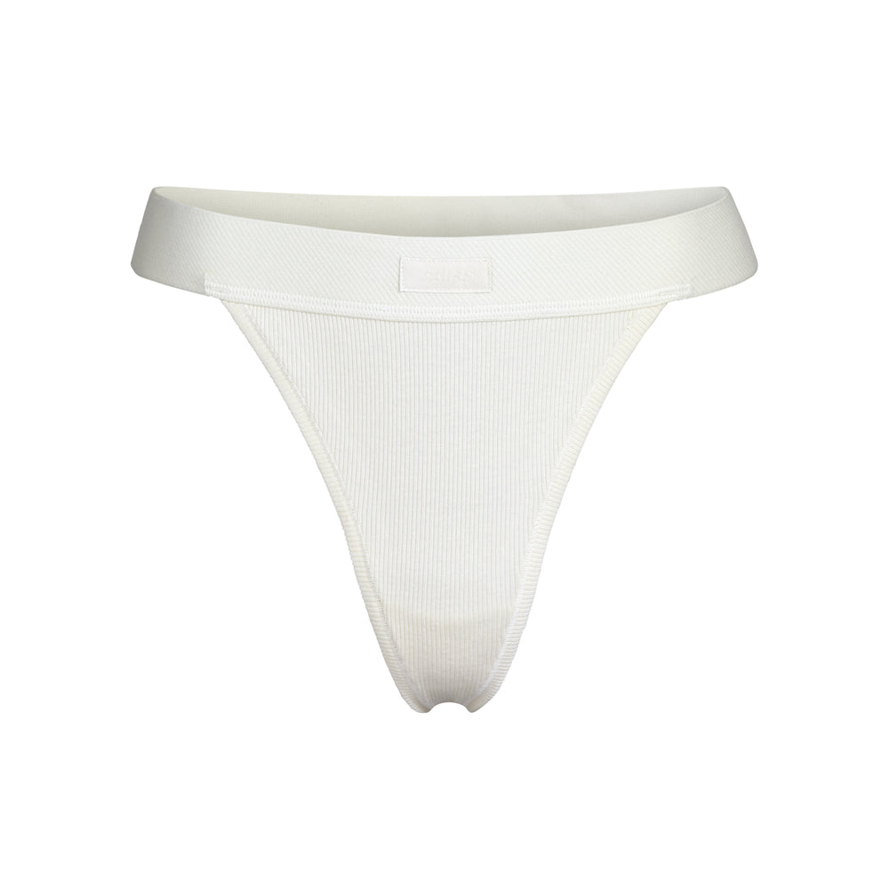 Skims COTTON RIB Thong Wit | XOQ-274850