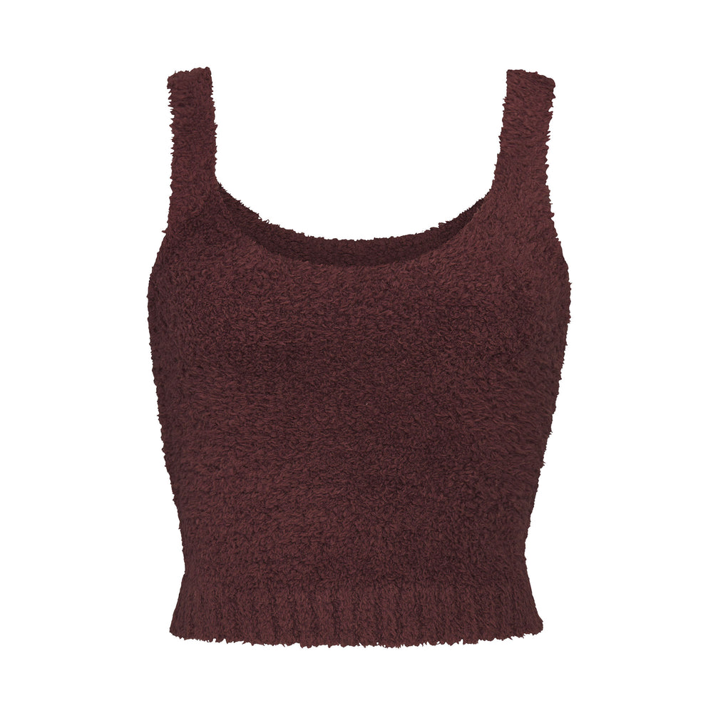 Skims COZY KNIT Tank Donkerrood | CES-125697