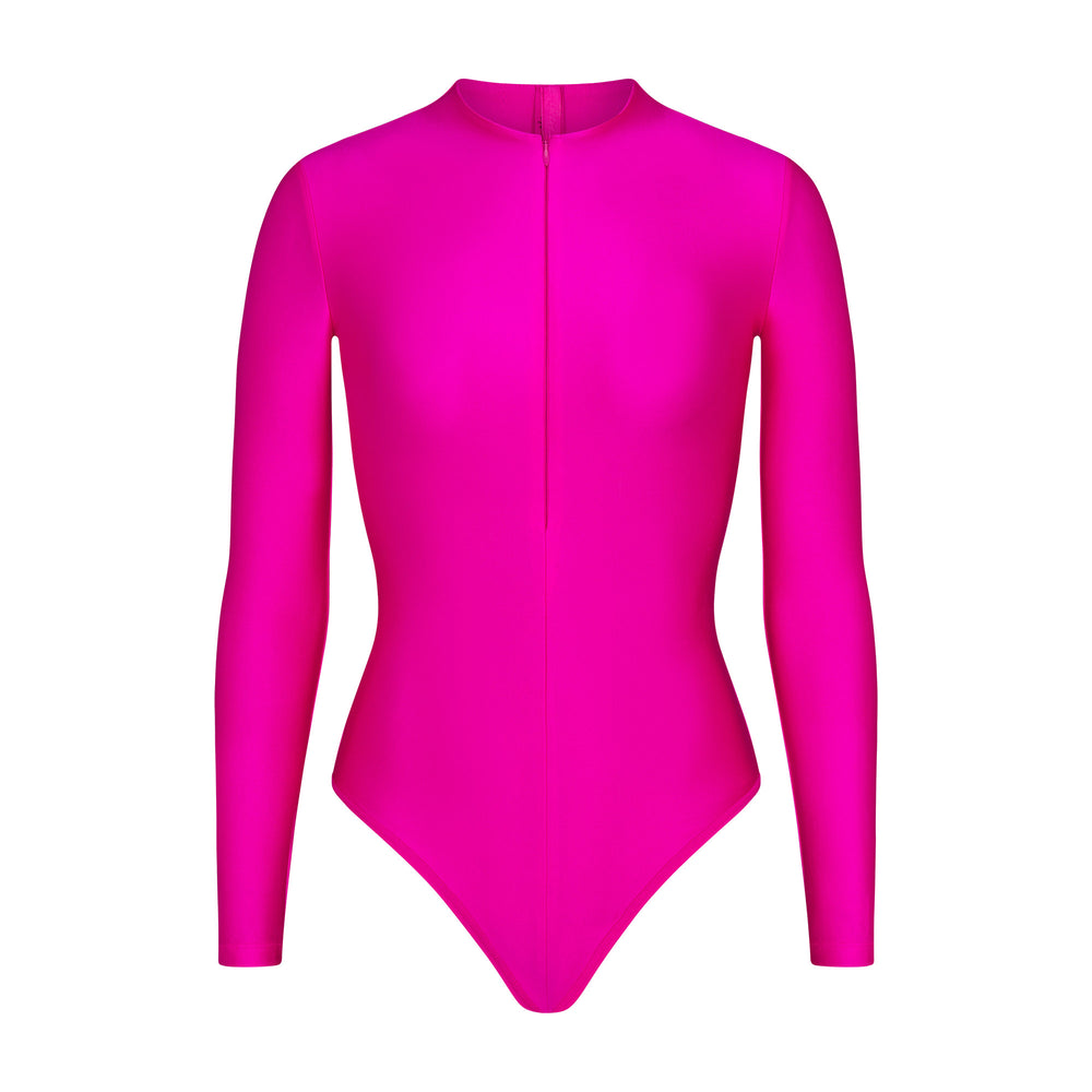 Skims DISCO Long Sleeve Bodysuit Fuchsie | BFX-540283