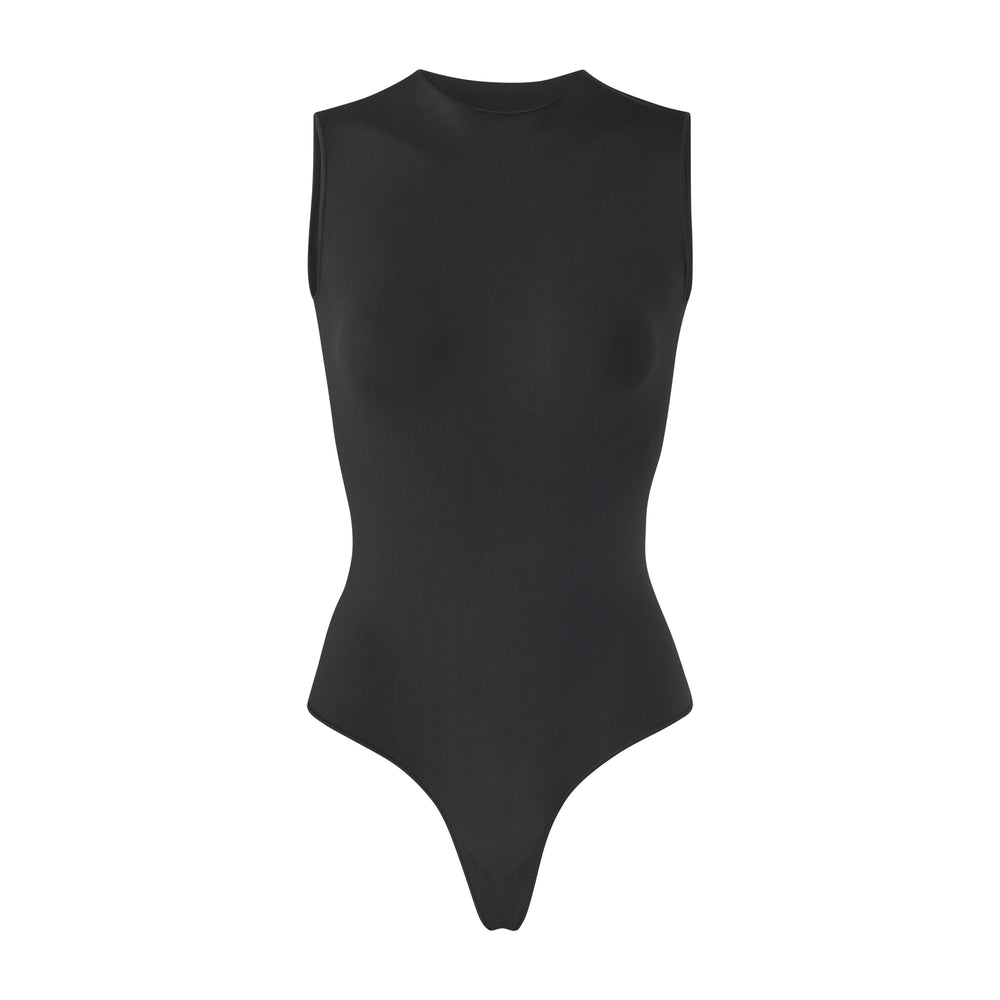 Skims ESSENTIAL CREW NECK Sleeveless Bodysuit Zwart | GAP-026793