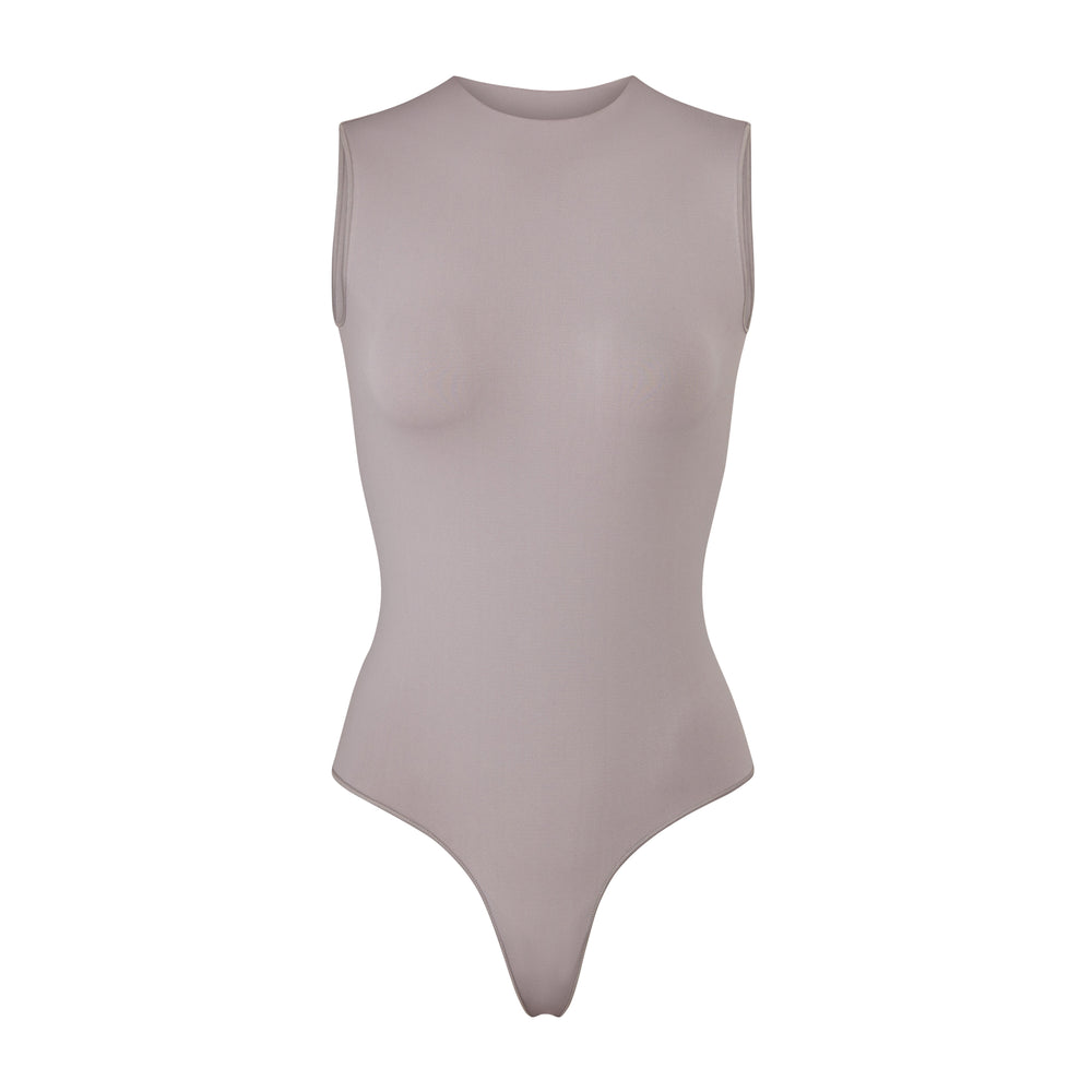 Skims ESSENTIAL CREW NECK Sleeveless Bodysuit Grijs | PNZ-432567