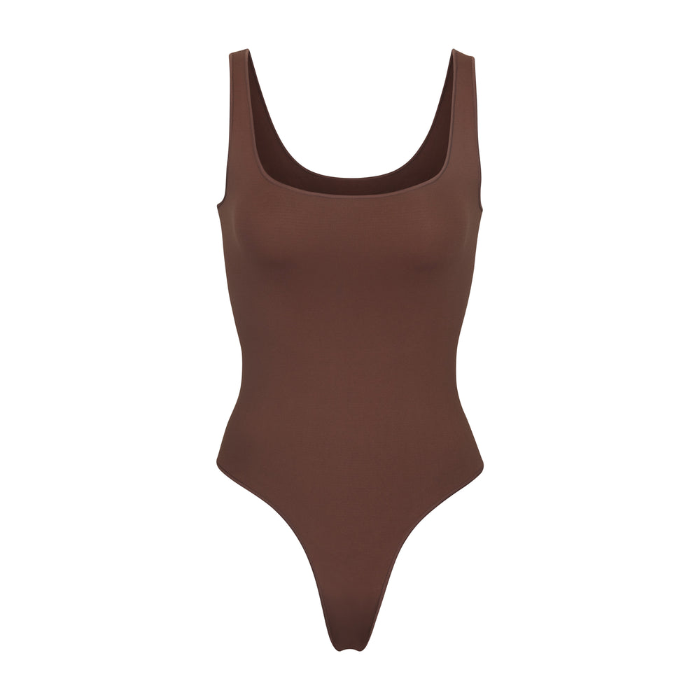 Skims ESSENTIAL Scoop Neck Bodysuit Koffie | QIW-981467