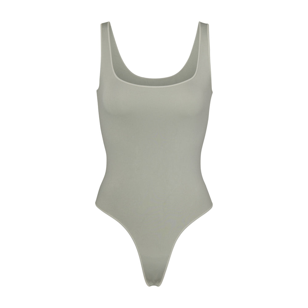 Skims ESSENTIAL Scoop Neck Bodysuit Lichtgroen | QGM-912304