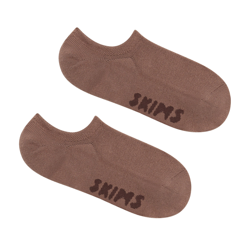 Skims EVERYDAY LOW RIB ANKLE Sokken Bruin | EQH-953820