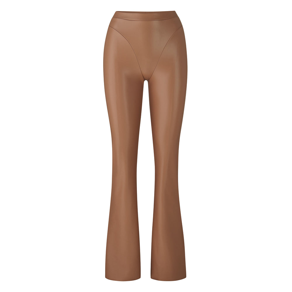 Skims FAUX LEATHER BOOT CUT Broek Abrikoos | NWZ-439602