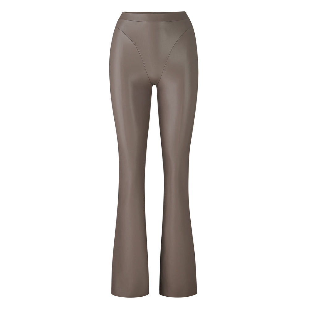 Skims FAUX LEATHER BOOT CUT Broek Zilver | OLT-790361