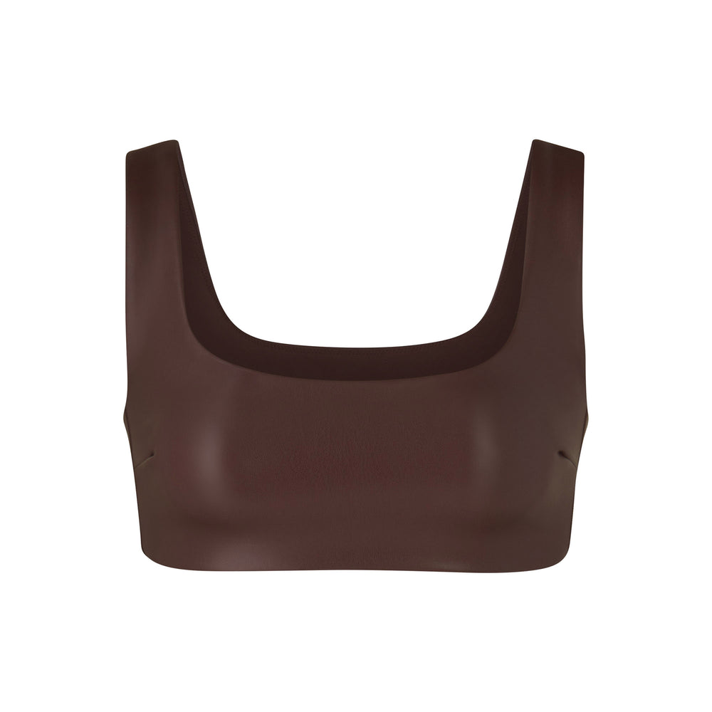 Skims FAUX LEATHER Bralette Chocola | INE-937681