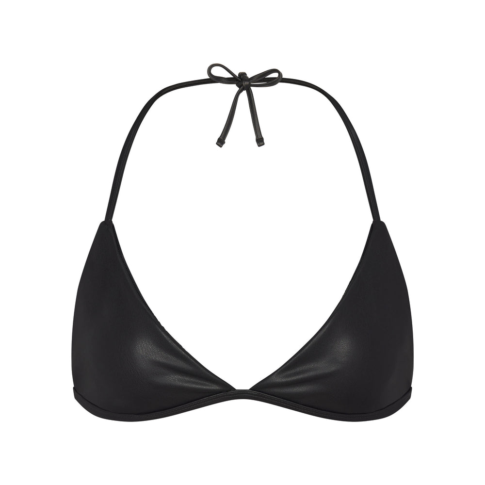 Skims FAUX LEATHER TRIANGLE Bralette Zwart | QSL-859467