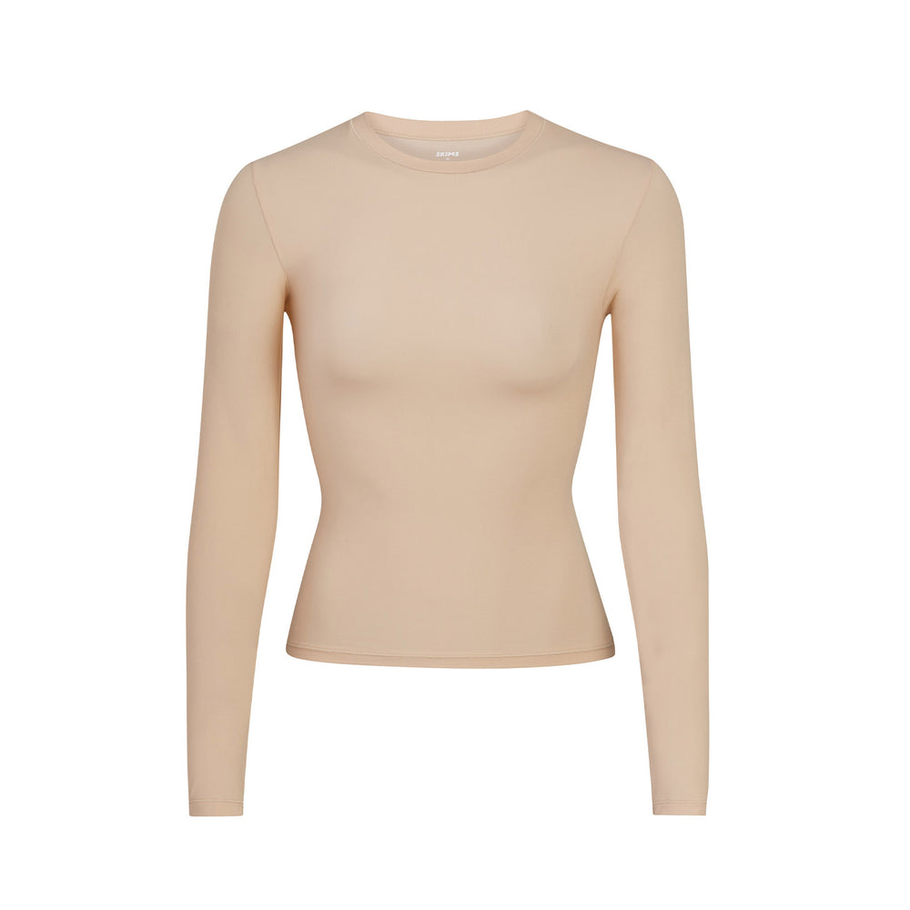 Skims FITS EVERYBODY LONG SLEEVE T-shirt Beige | BKM-732560