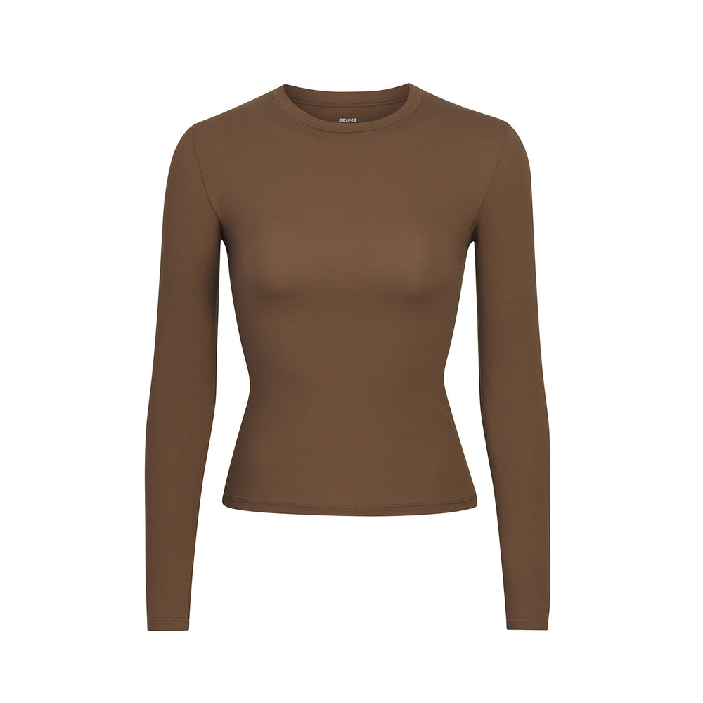 Skims FITS EVERYBODY LONG SLEEVE T-shirt Abrikoos | LYS-723481