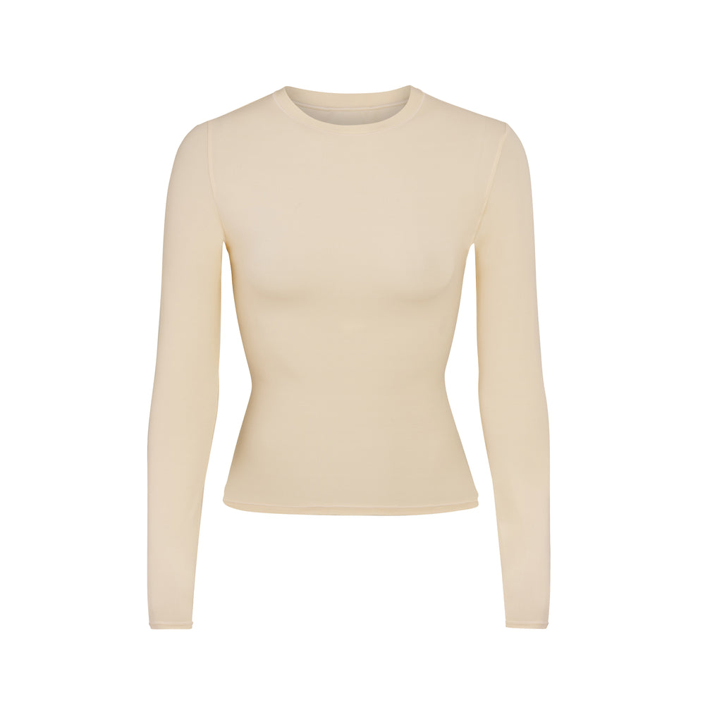 Skims FITS EVERYBODY LONG SLEEVE T-shirt Bruin | VLU-935108