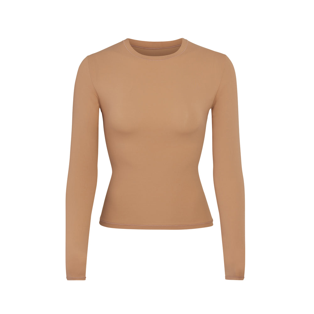 Skims FITS EVERYBODY LONG SLEEVE T-shirt Abrikoos | ZHE-976410