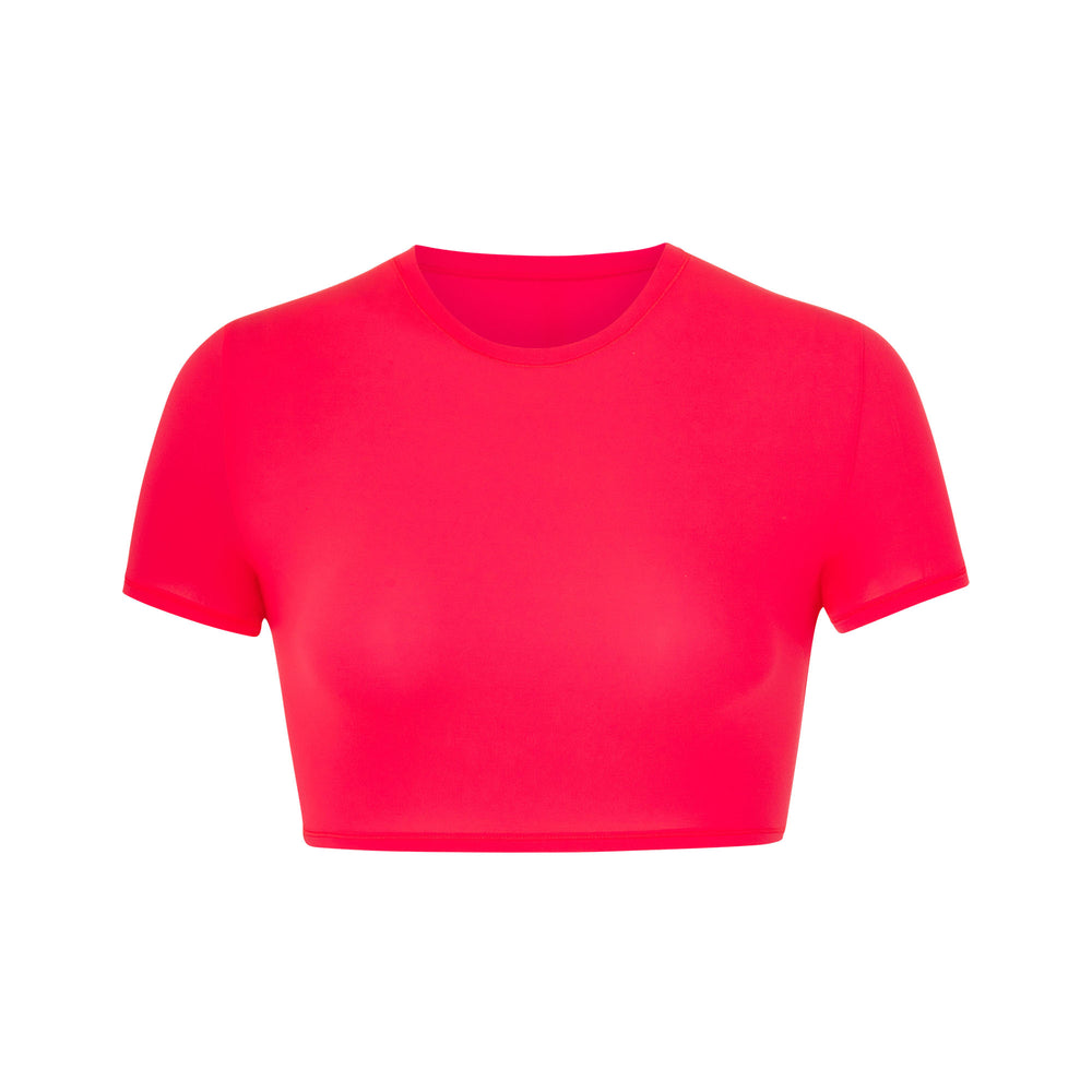 Skims FITS EVERYBODY SUPER CROPPED T-shirt Roze | AWK-452673