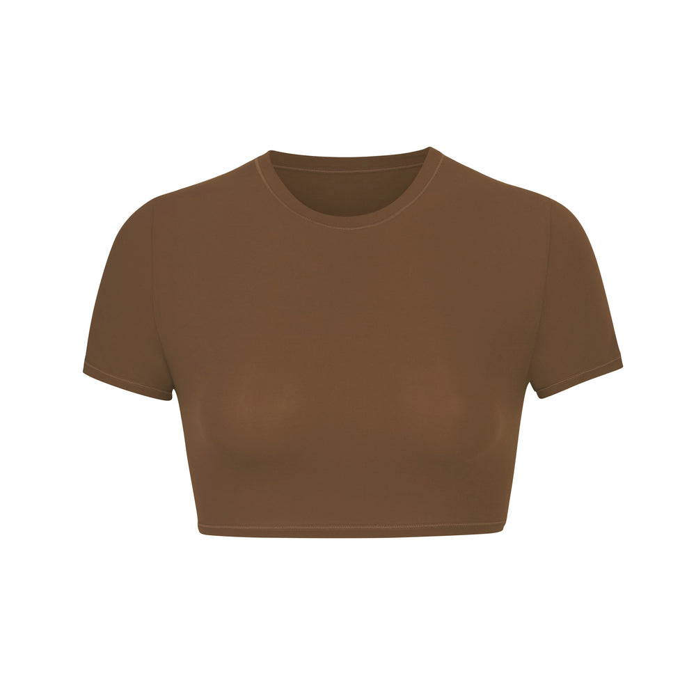 Skims FITS EVERYBODY SUPER CROPPED T-shirt Abrikoos | RJM-428591