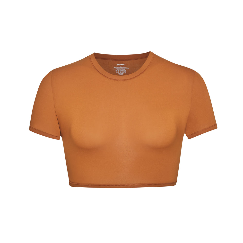 Skims FITS EVERYBODY SUPER CROPPED T-shirt Koper | RNE-041579