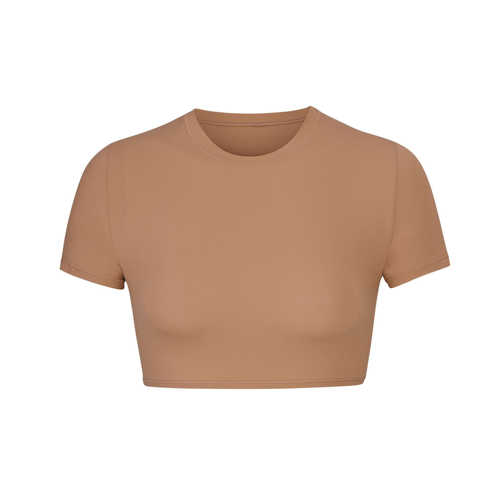 Skims FITS EVERYBODY SUPER CROPPED T-shirt Abrikoos | ROE-968071