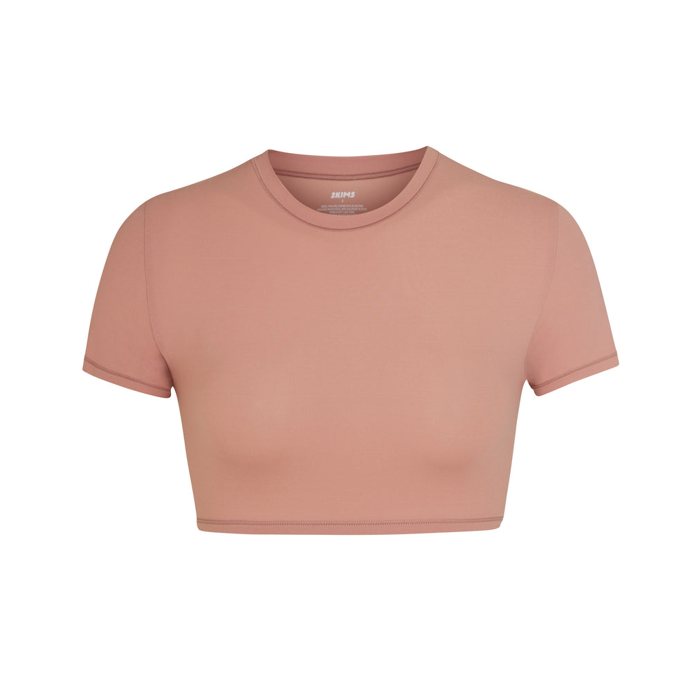 Skims FITS EVERYBODY SUPER CROPPED T-shirt Roze | TQB-248357