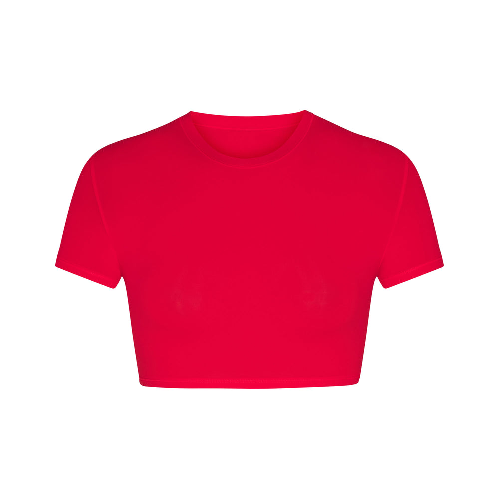 Skims FITS EVERYBODY SUPER CROPPED T-shirt Rood | XCF-426839