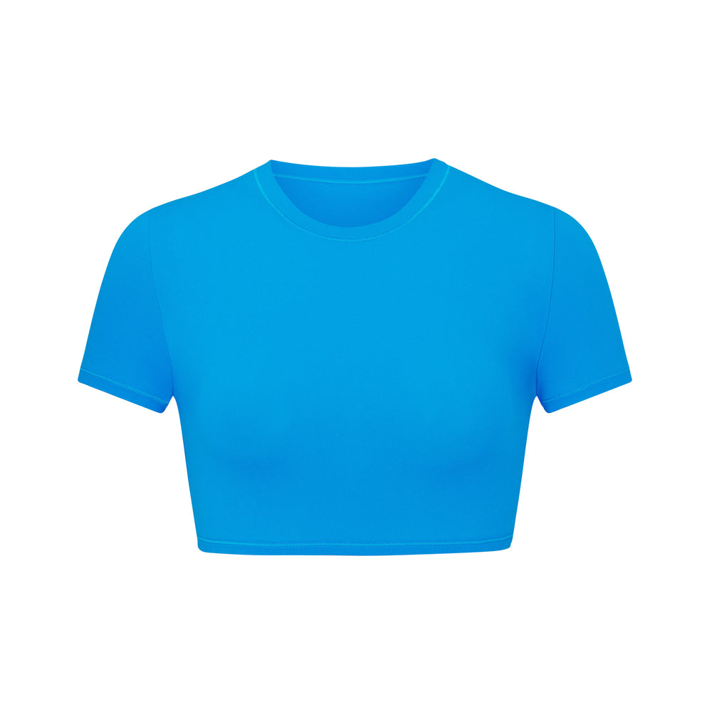 Skims FITS EVERYBODY SUPER CROPPED T-shirt Blauw | ZKL-671342