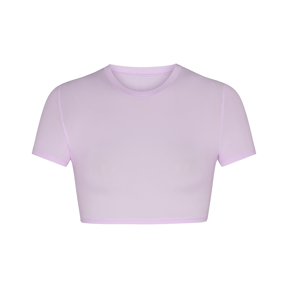 Skims FITS EVERYBODY SUPER CROPPED T-shirt Paars | ZRI-024765