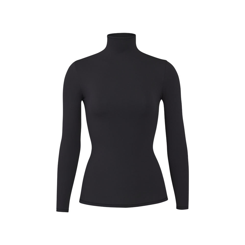 Skims FITS EVERYBODY TURTLENECK T-shirt Zwart | GHY-950216