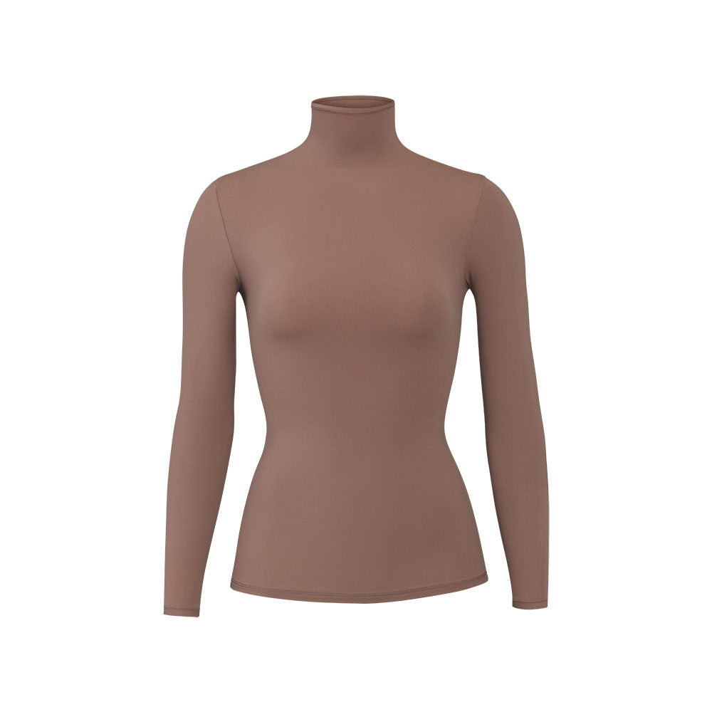 Skims FITS EVERYBODY TURTLENECK T-shirt Bruin | IFP-098514