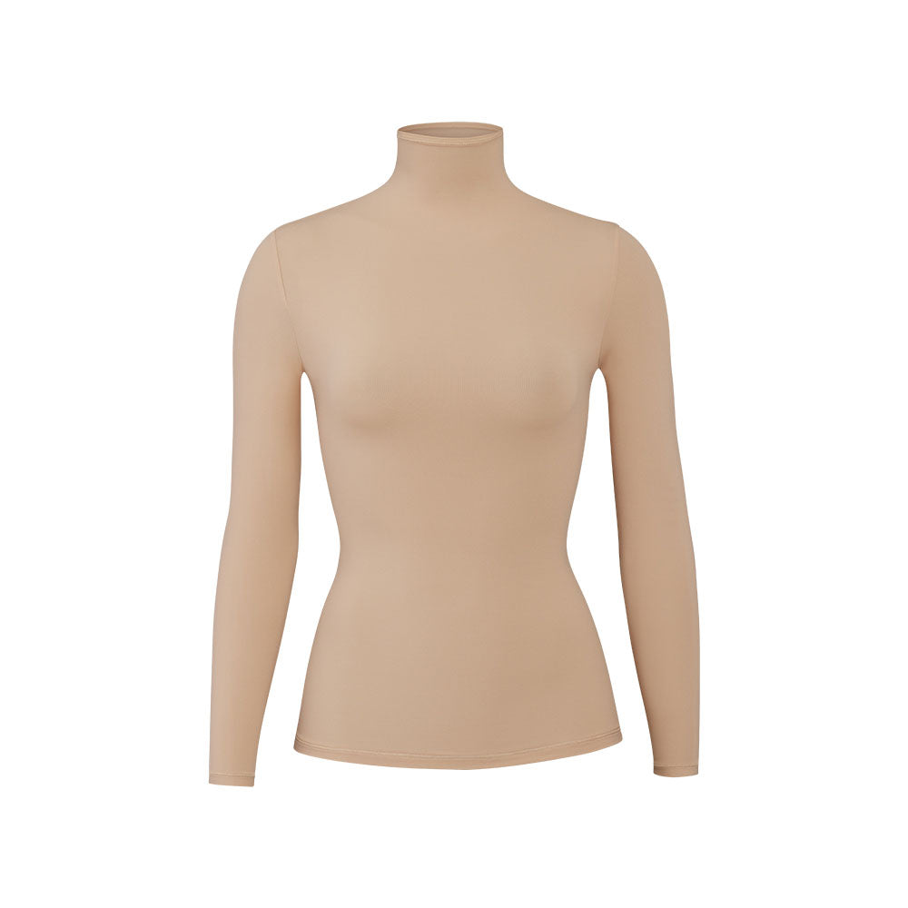 Skims FITS EVERYBODY TURTLENECK T-shirt Beige | KNV-184790