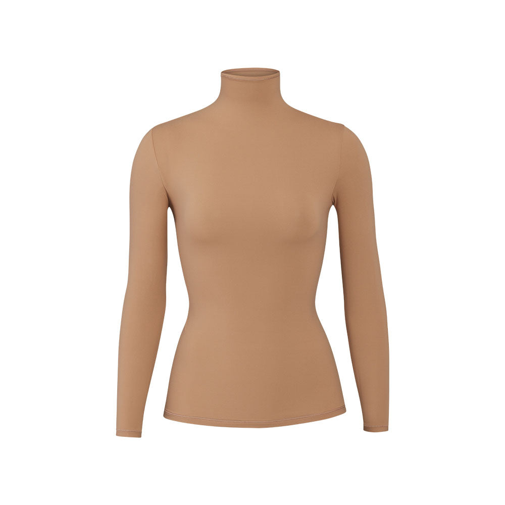 Skims FITS EVERYBODY TURTLENECK T-shirt Abrikoos | WIT-593860