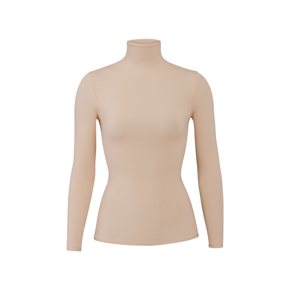Skims FITS EVERYBODY TURTLENECK T-shirt Beige | ZPL-284076