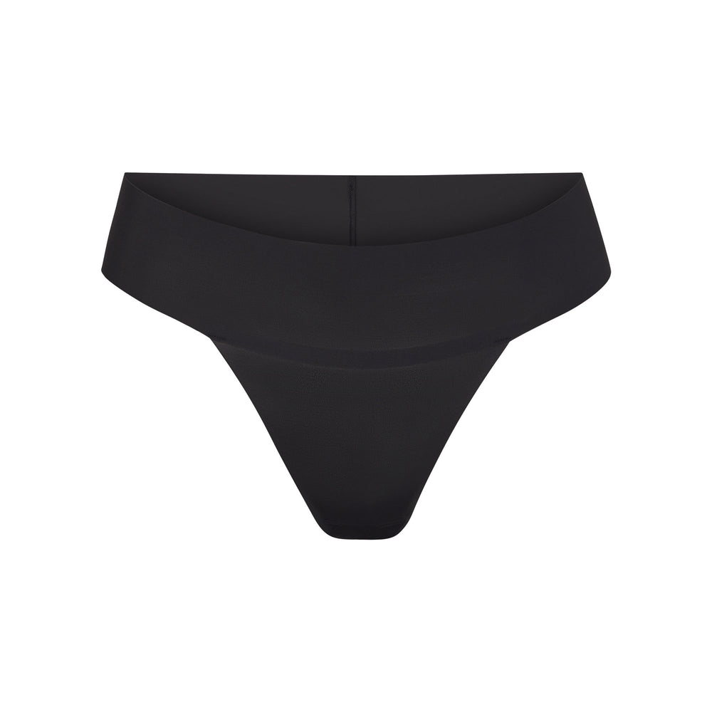 Skims FREE CUT Thong Zwart | QKE-784350