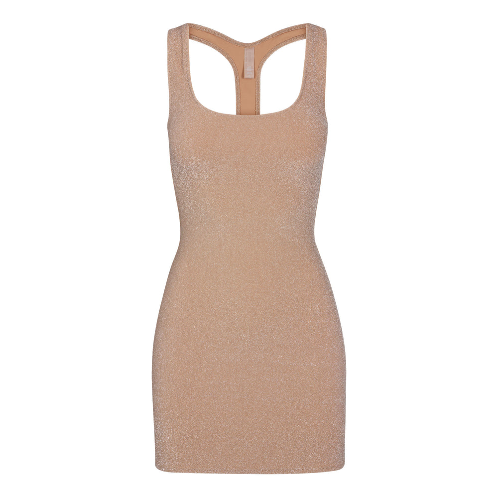 Skims GLITTER SWIM METALLIC Dress Abrikoos | QBK-457260