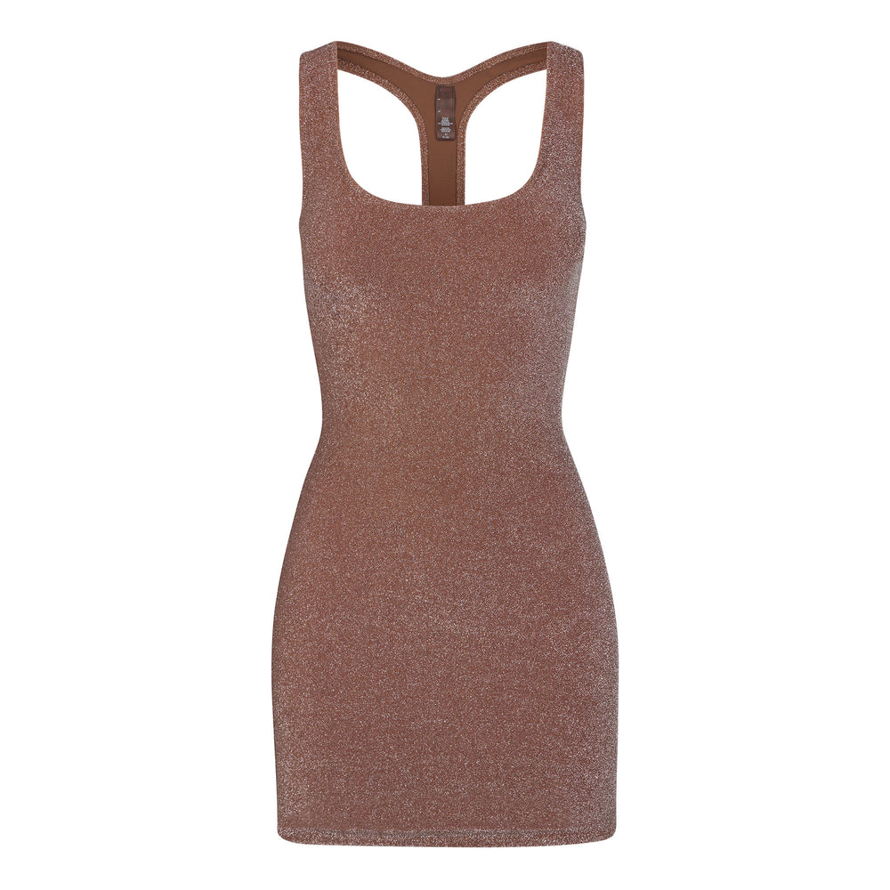 Skims GLITTER SWIM METALLIC Dress Bruin | UPW-039475