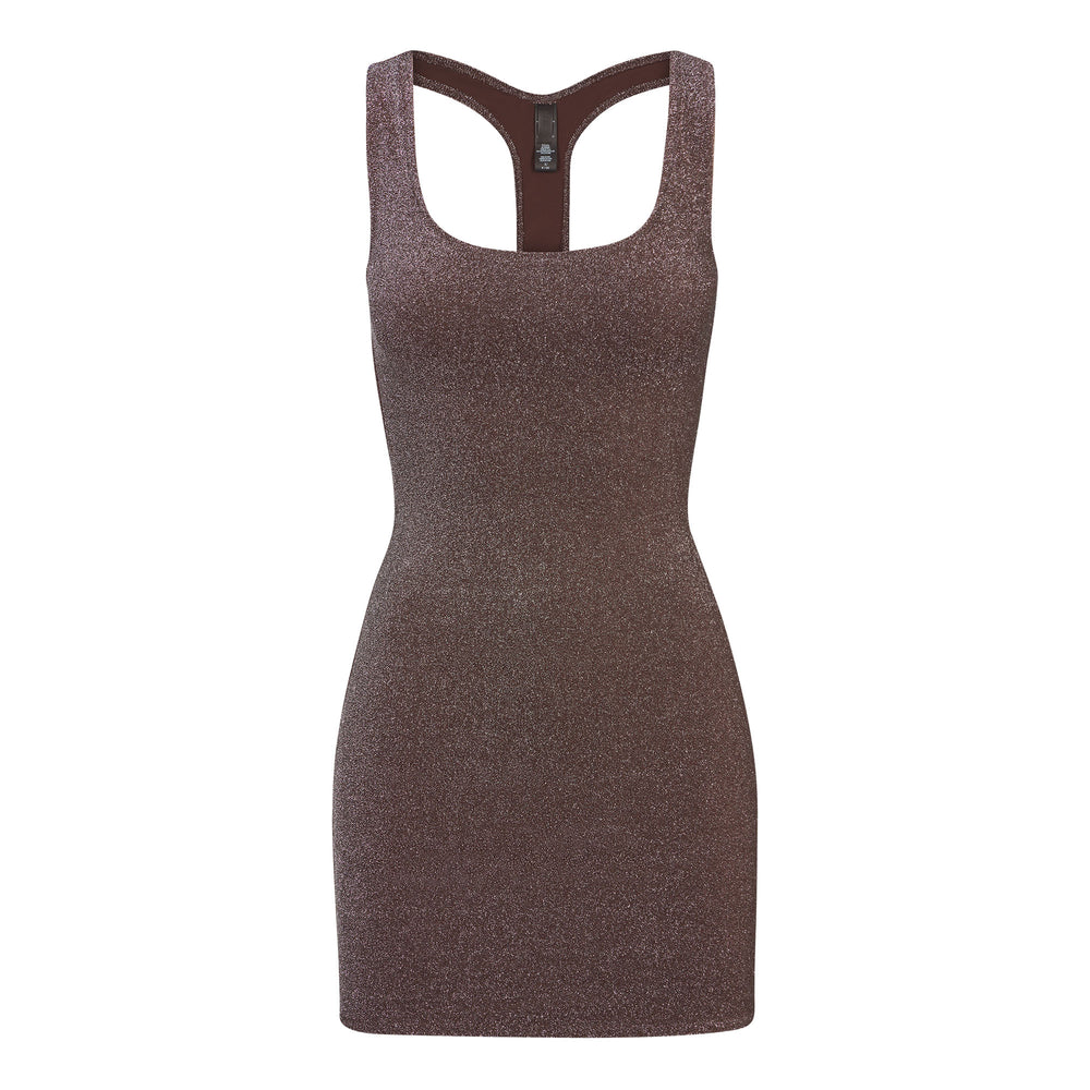 Skims GLITTER SWIM METALLIC Dress Chocola | ZSR-657029