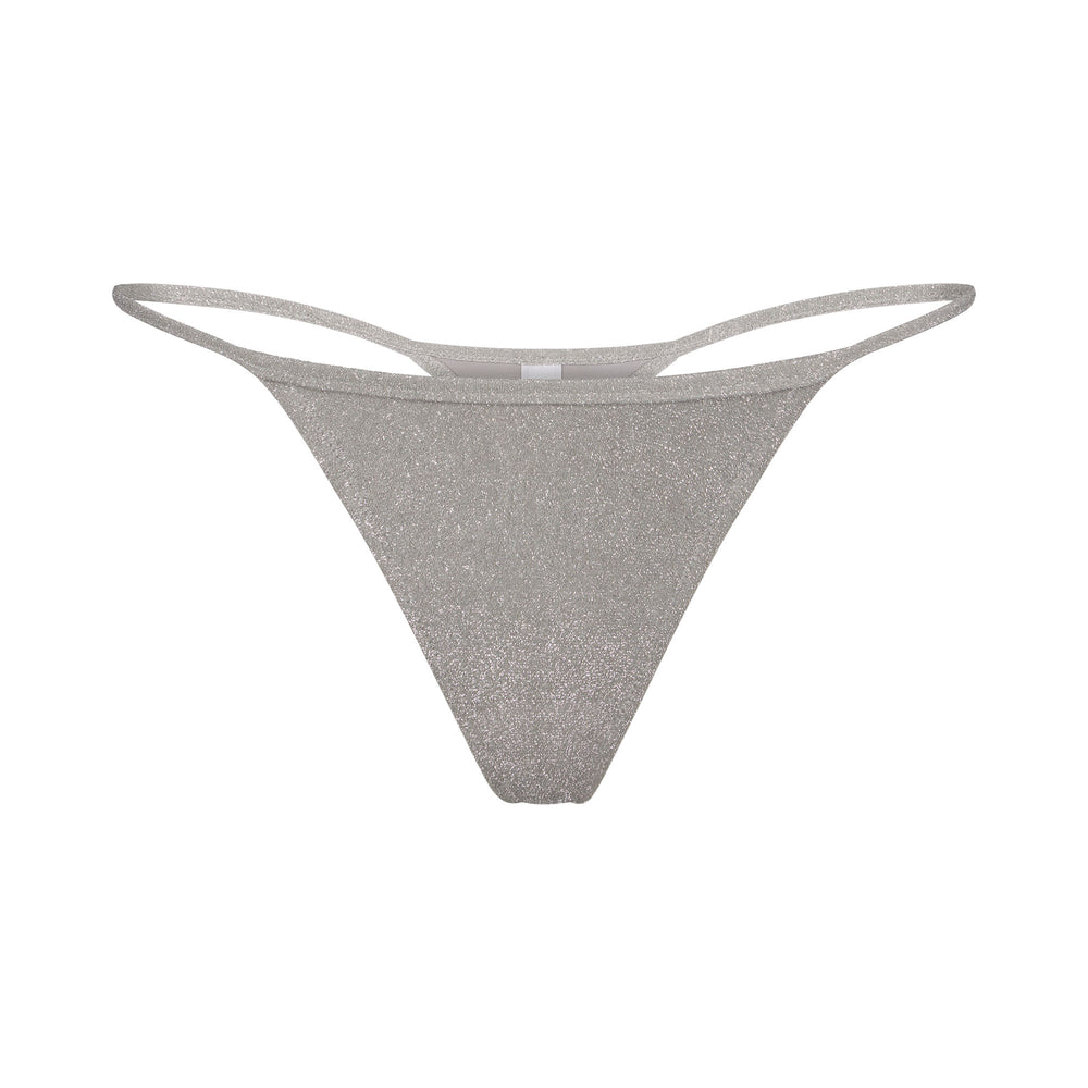 Skims GLITTER SWIM STRING Thong Grijs | SML-456318