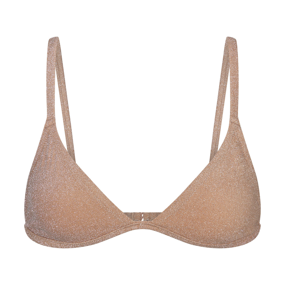 Skims GLITTER SWIM TRIANGLE BIKINI TOP Two Pieces Abrikoos | ARU-897316