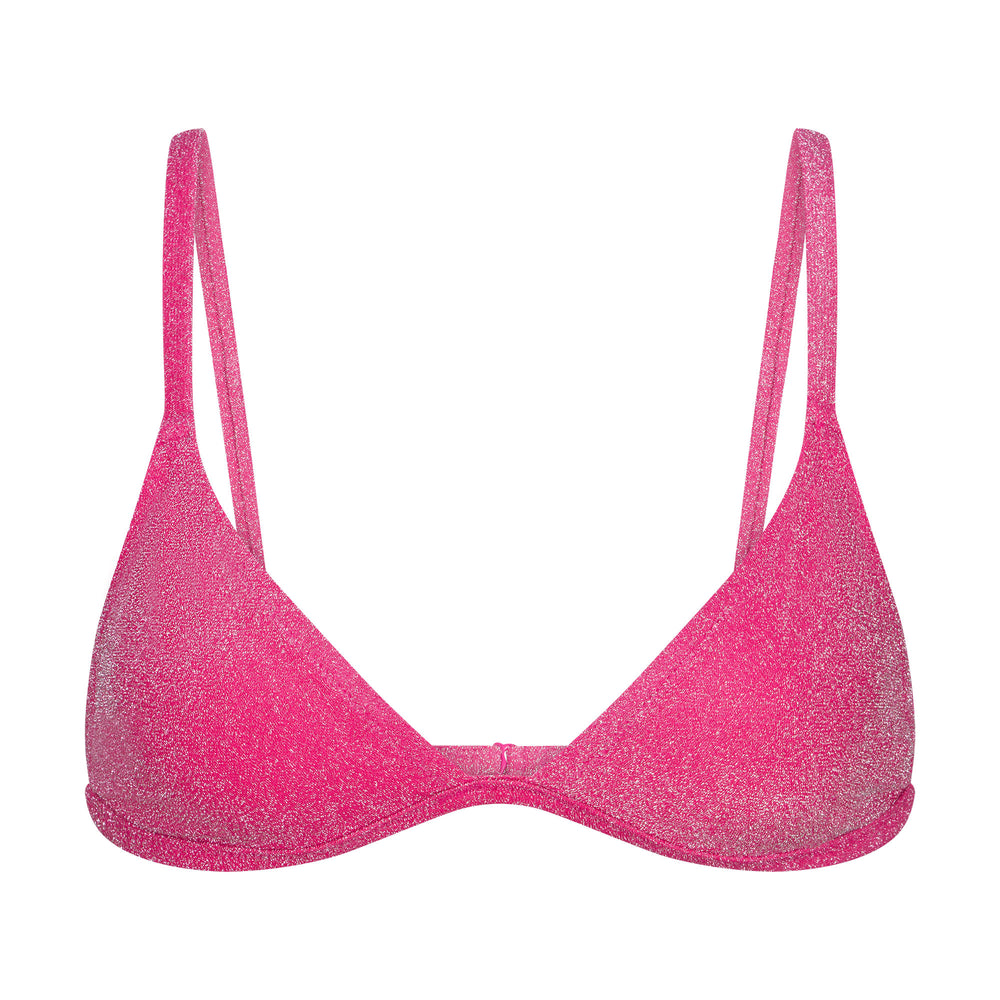 Skims GLITTER SWIM TRIANGLE BIKINI TOP Two Pieces Roze | SGI-024635