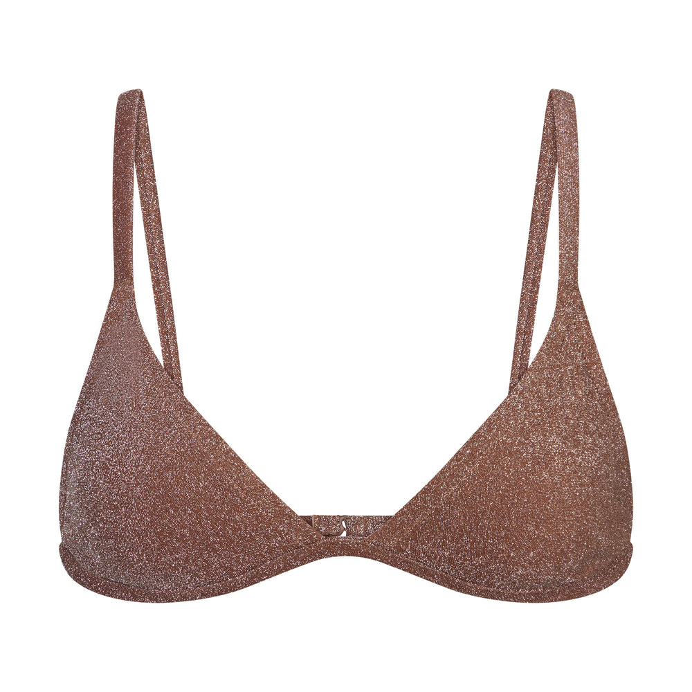 Skims GLITTER SWIM TRIANGLE BIKINI TOP Two Pieces Bruin | SUM-869534