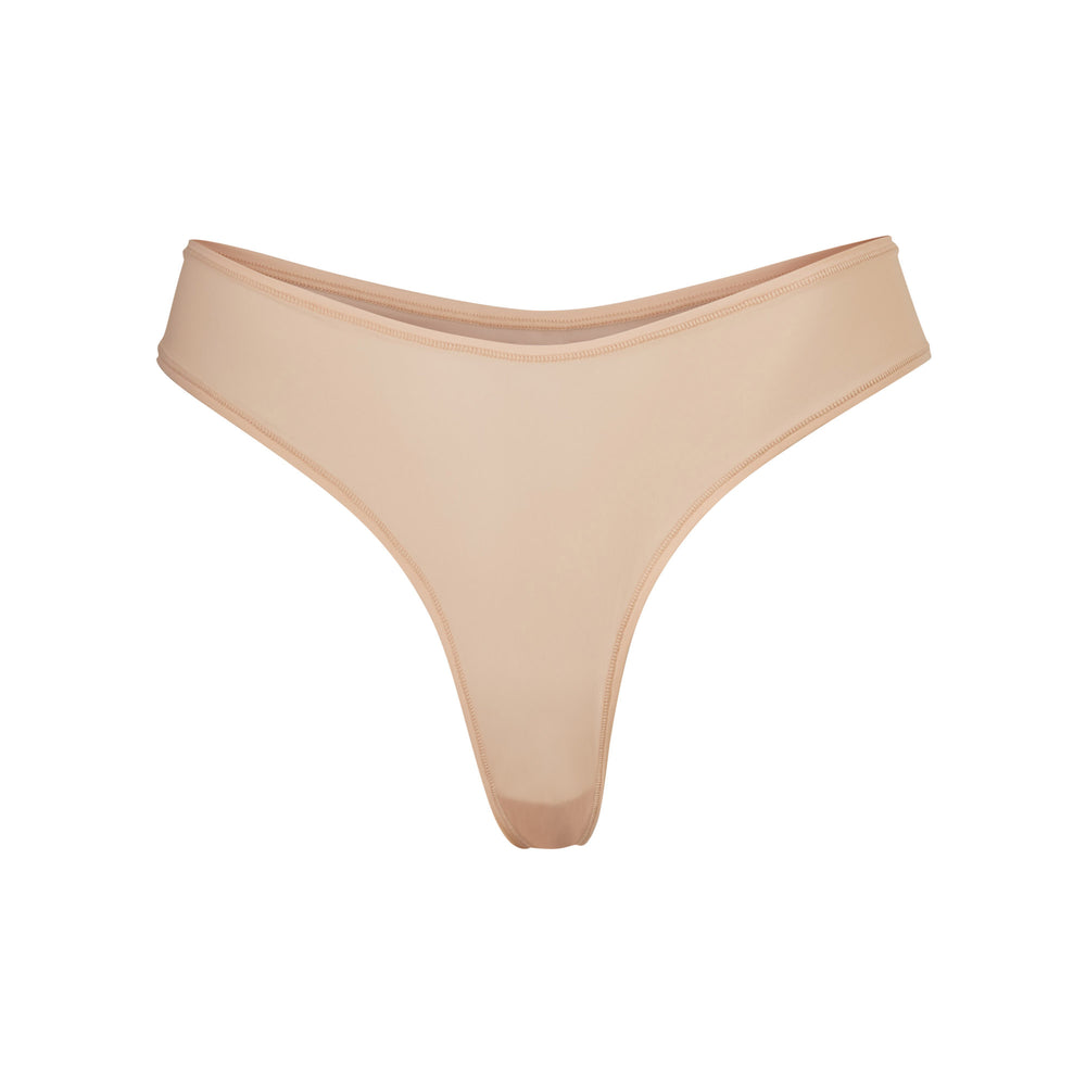 Skims JELLY SHEER DIPPED Thong Beige | HPE-791203
