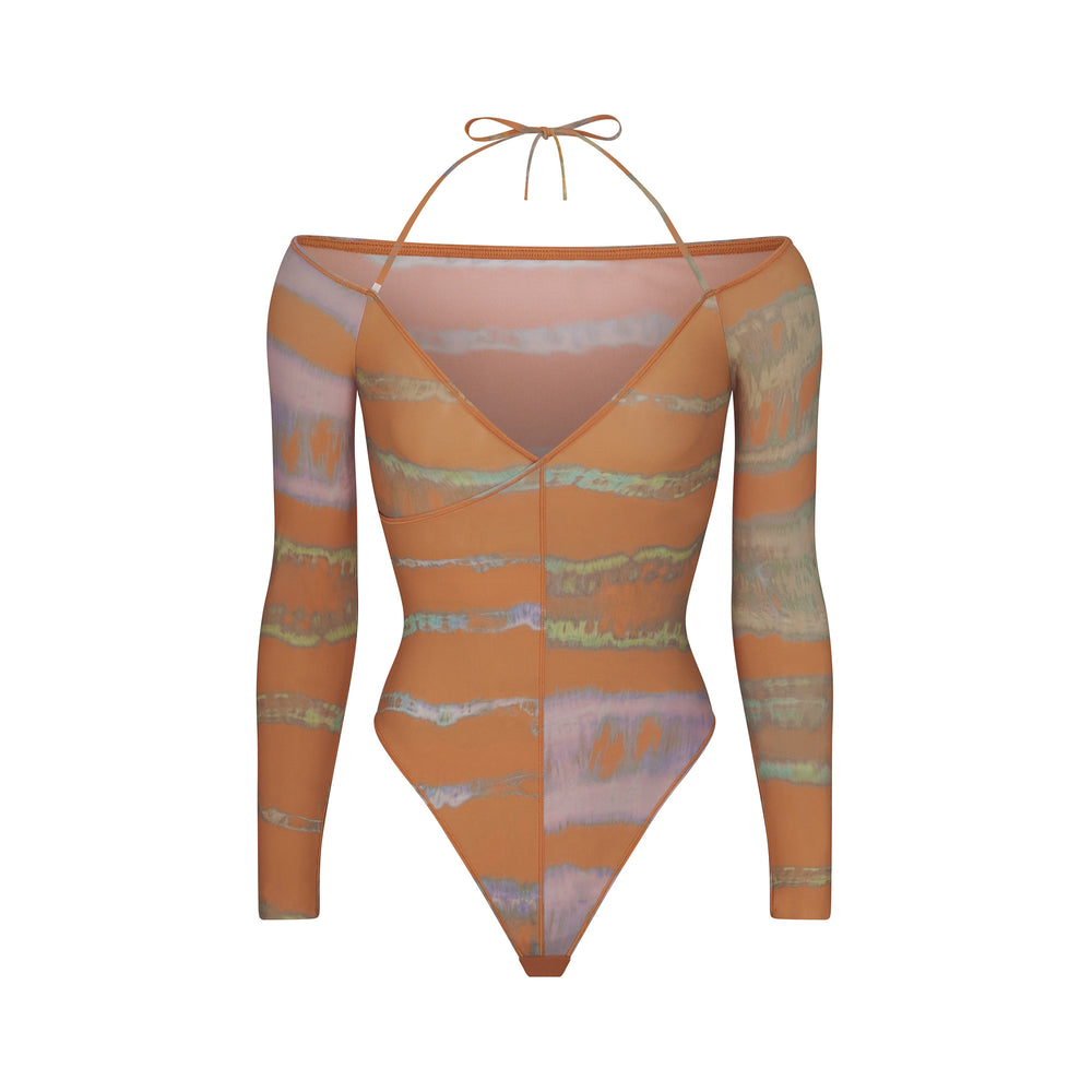 Skims JELLY SHEER Off The Shoulder Bodysuit Bruin | MXD-396241