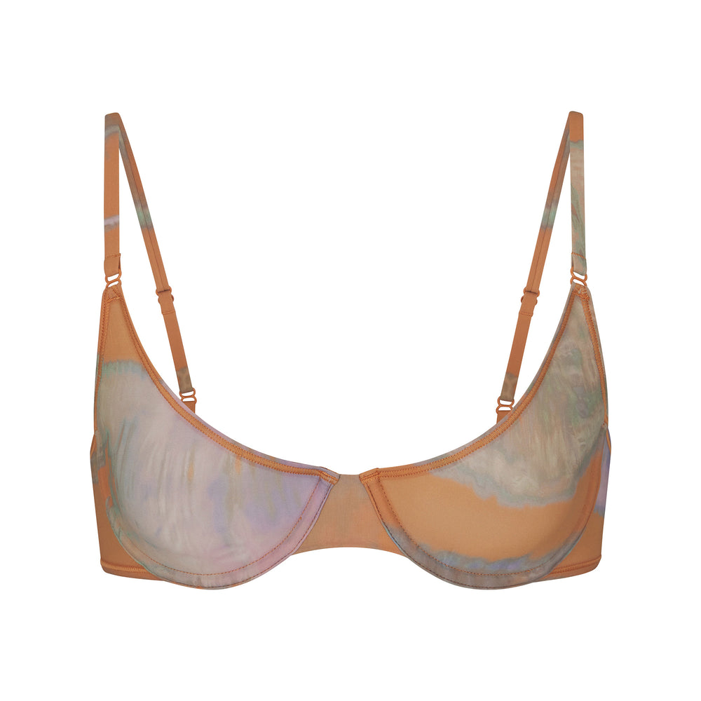 Skims JELLY SHEER UNDERWIRE Scoop Neck Bra Bruin | IRU-524893