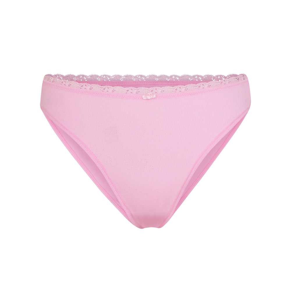Skims LACE POINTELLE MID RISE Brief Roze | EOM-716894