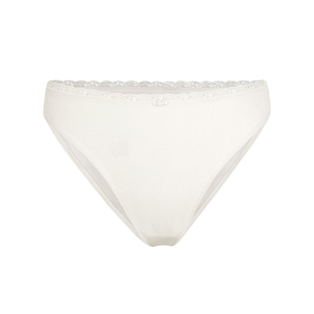 Skims LACE POINTELLE MID RISE Brief Wit | DUN-890614